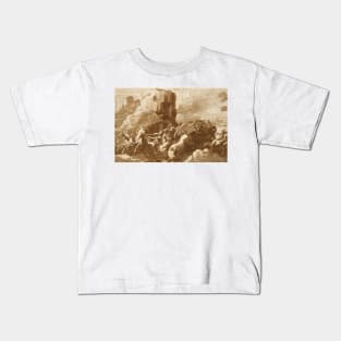 The Death of Hippolytus by Nicolas Poussin Kids T-Shirt